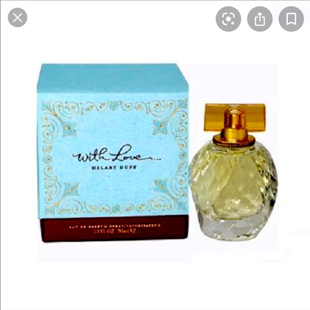 Hilary duff with love perfume
